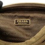 PRADA Set of 2 Leather Nylon Pouch Cosmetic Pouch Gray Khaki Used - 图片 23