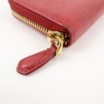 PRADA Triangle Logo Round Zippy Coin Case Red 1MO268 Used - 图片 10