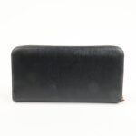PRADA Vitello Move Leather Round Zippy Wallet Black 1ML506 Used - 图片 2