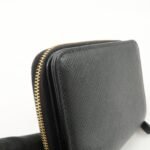 PRADA Logo Saffiano Leather Round Zippy Wallet Black 1MM268 - 图片 13
