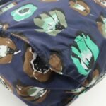 PRADA Triangle Logo Nylon Tote Bag w/Pouch Flower Print Navy B4626B Used - 图片 11