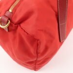 PRADA Triangle Logo Nylon Leather 2Way Shoulder Bag Hand Bag Red Used - 图片 15
