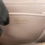 PRADA Logo Saffiano Leather Zippy Coin Case Pink Beige 1ML025 Used - 图片 21