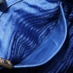 PRADA Leather Shoulder Bag Hand Bag Blue BR4984 Used - 图片 20