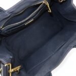 PRADA Triangle Logo Denim Canapa Bijoux 2Way Hand Bag Black B2642B - 图片 20
