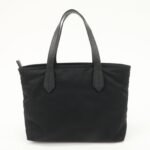 PRADA Nylon Leather Hand Bag Black Gold Hardware 1BA084 - 图片 2