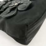 PRADA Nylon Leather Hand Bag Black Gold Hardware 1BA084 - 图片 8