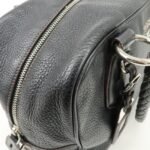 PRADA Logo Leather Hand Bag Mini Boston Bag Black BL0471 Used - 图片 14