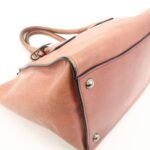PRADA Triangle Logo Leather 2Way Tote Bag Hand Bag Pink B2625M - 图片 12