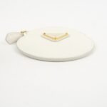 PRADA Triangle Logo Saffiano Leather Coin Case White 1MM006 Used - 图片 5