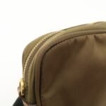 PRADA Set of 2 Leather Nylon Pouch Cosmetic Pouch Gray Khaki Used - 图片 19