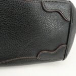 PRADA Logo Leather Hand Bag Mini Boston Bag Black BL0471 Used - 图片 6