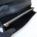 PRADA Saffiano Leather Flap Bi-Fold Long Wallet Black Gold 1MH132 Used - 图片 17