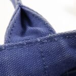 PRADA Logo Canapa Canvas 2Way Tote Bag Hand Bag Navy B2642B Used - 图片 18