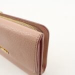 MIU MIU Leather Bi-fold Wallet Compact Wallet Pink 5ML014 Used - 图片 10