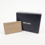 PRADA Leather Card Case Card Holder Beige 1MC208 - 图片 18
