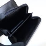PRADA  Nylon Saffiano  Leather Bi-fold Round zippy Wallet Black Used - 图片 20