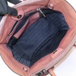 PRADA Triangle Logo Leather 2Way Tote Bag Hand Bag Pink B2625M - 图片 19