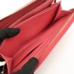 PRADA Logo Saffiano Leather Round Zippy Long Wallet Pink 1M0506 - 图片 19