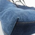 MIU MIU Leather Denim Tote Bag Shoulder Bag Navy 5BG024 Used - 图片 11