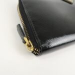 PRADA Logo Saffiano Vernis Leather Round Zipper Long Wallet 1ML506 Used - 图片 6