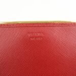 PRADA Saffiano Leather Shoulder Long Wallet Red 1M1437 - 图片 23