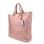 PRADA Leather 2Way Tote Bag Shoulder Bag Metallic Pink BN1713 Used - 图片 3