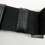 PRADA Triangle Logo Nylon Leather Shoulder Bag Silver HDW Black Used - 图片 7