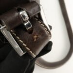 PRADA Logo Leather Shoulder Bag Crossbody Bag Brown - 图片 9