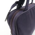 PRADA Triangle Logo Leather Nylon Hand Bag Purple B8495 - 图片 14
