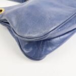 PRADA Leather Shoulder Bag Hand Bag Blue BR4984 Used - 图片 9
