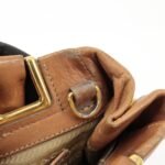 PRADA Logo Leather Ribbon 2Way Bag Hand Bag Brown BN2245 Used - 图片 21