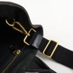 PRADA Triangle Logo Denim Canapa Bijoux 2Way Hand Bag Black B2642B - 图片 8