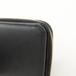 PRADA Logo Saffiano Leather Round Zippy Wallet Black 1MM268 - 图片 12