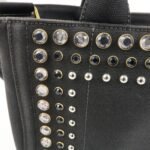PRADA Triangle Logo Denim Canapa Bijoux 2Way Hand Bag Black B2642B - 图片 19