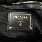 PRADA Leather 2WAY Bag Hand Bag Shoulder Bag Black BN1788 - 图片 24
