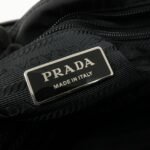 PRADA Triangle Logo Nylon Leather Shoulder Bag Silver HDW Black Used - 图片 20