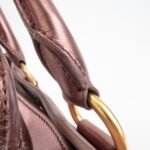 PRADA Leather 2Way Tote Bag Shoulder Bag Metallic Pink BN1713 Used - 图片 9