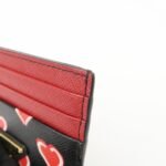 PRADA Saffiano Leather Heart Card Case Black Red White 1MC025 - 图片 13