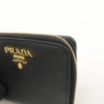 PRADA Logo Saffiano Leather Round Zippy Wallet Black 1MM268 - 图片 10