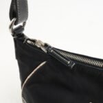 PRADA Triangle Logo Nylon Leather Shoulder Bag Black BR2840 - 图片 19