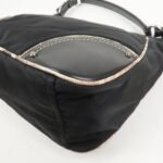 PRADA Triangle Logo Nylon Leather Shoulder Bag Black BR2840 - 图片 14