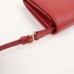 PRADA Saffiano Leather Shoulder Long Wallet Red 1M1437 - 图片 7
