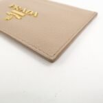 PRADA Leather Card Case Card Holder Beige 1MC208 - 图片 7