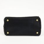 PRADA Logo Canapa Mini Canvas Tote Bag Hand Bag Black BN2439 Used - 图片 5