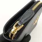 PRADA Logo Saffiano Leather Round Zippy Wallet Black 1MM268 - 图片 16