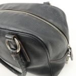 PRADA Logo Leather Hand Bag Mini Boston Bag Black BL0471 Used - 图片 15