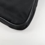 PRADA Triangle Logo Nylon Leather Shoulder Bag Silver HDW Black Used - 图片 12