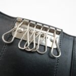 PRADA Triangle Logo Nylon 6 Key Case Key Holder Black M26X Used - 图片 16