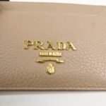 PRADA Leather Card Case Card Holder Beige 1MC208 - 图片 10